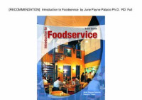 Image of Introduction to foodservice