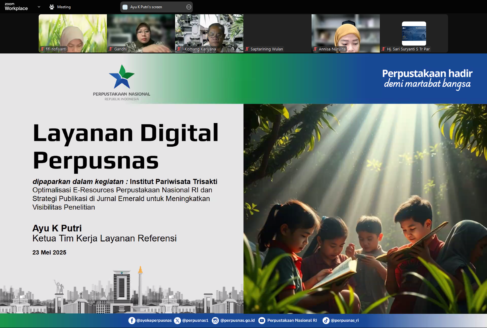 Webinar Literasi Informasi Perpustakaan IP Trisakti Tingkatkan Kemampuan Optimalisasi E-Resources dan Strategi Publikasi Jurnal Internasional